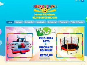 Criação de site para Locação de Brinquedos